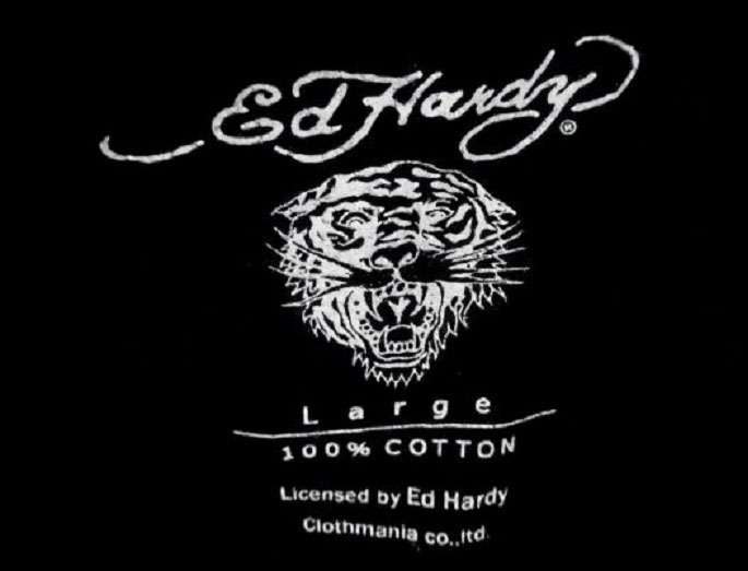 Don Ed Hardy エド・ハーディー Tシャツ 半袖 コットン カットソー 抜染プリント 正規品 BLK L 使用少 美品/クリスチャンオードジェー_画像6