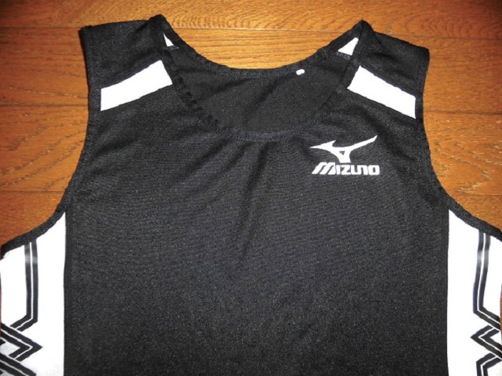 MIZUNO Mizuno наземный рейсинг рубашка безрукавка женский ui мужской женский . пот скорость . легкий dry BLK-WHT M не использовался товар / майка 