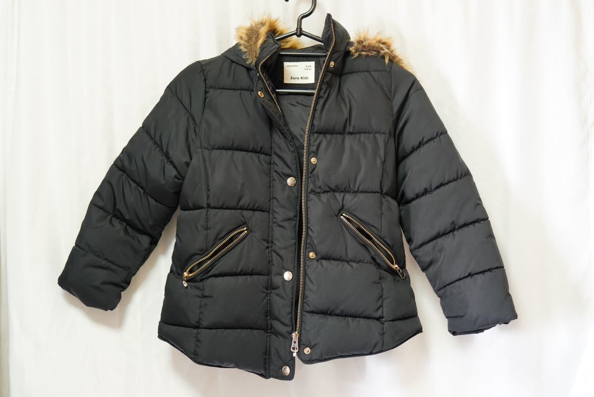 美品 ZARA KIDS ダウンジャケット サイズ128cm 120/130 子ども 女の子 ザラ キッズ アウター_画像1