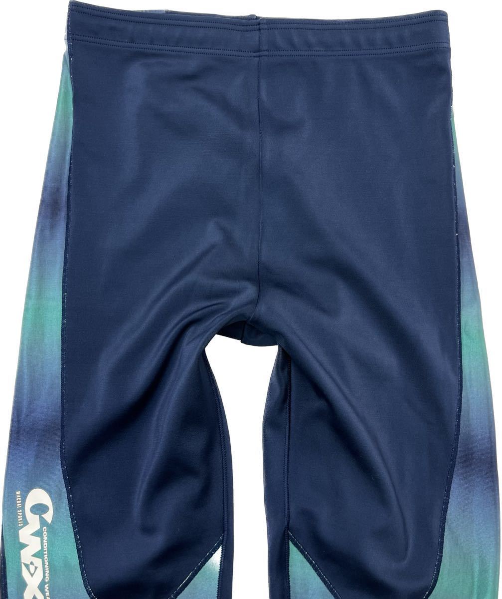Wacoal * CW-X графический дизайн * леггинсы брюки женский темно-синий зеленый L йога спорт тренировка Wacoal #Ja6721