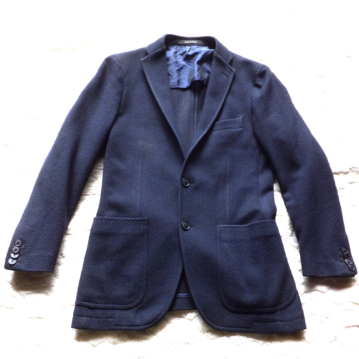 TAGLIATORE Tagliatore 2B blaser Tailor jacket dark blue ... manner cloth navy size 46 Italy made wool .
