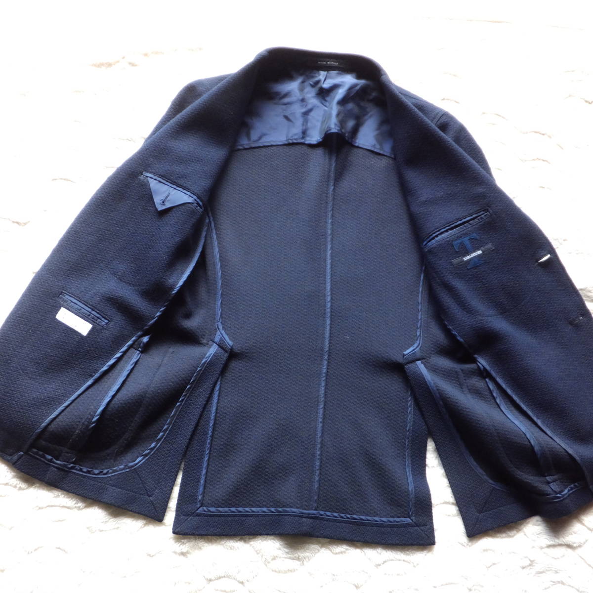 TAGLIATORE Tagliatore 2B blaser Tailor jacket dark blue ... manner cloth navy size 46 Italy made wool .