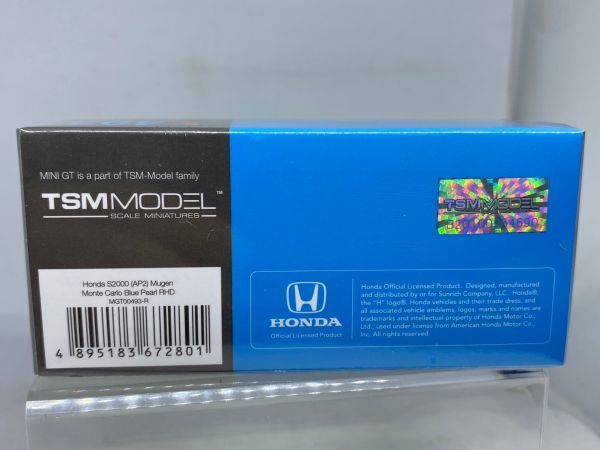 TSM MODEL MINI GT 1/64 HONDA S2000 Mugen Monte Carlo Blue Pearl 無限 ホンダ 493 右ハンドル_画像2