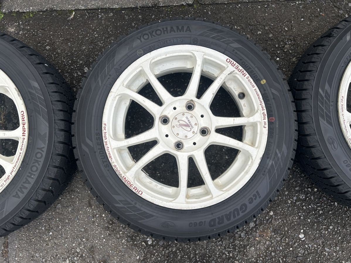 155/65 R14 iceGUARD6 iG6 2022年製 スタッドレスタイヤ 9分山　軽自動車サイズ pcd100 4 5ZIGENホイール ヨコハマ 国産タイヤ 22年51週製_画像4