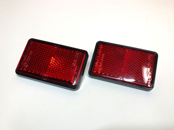 カワサキ 純正 サイド リフレクター 反射板 赤色 Z750FX Z1000MK2 ゼファー750FX外装 等に_画像1