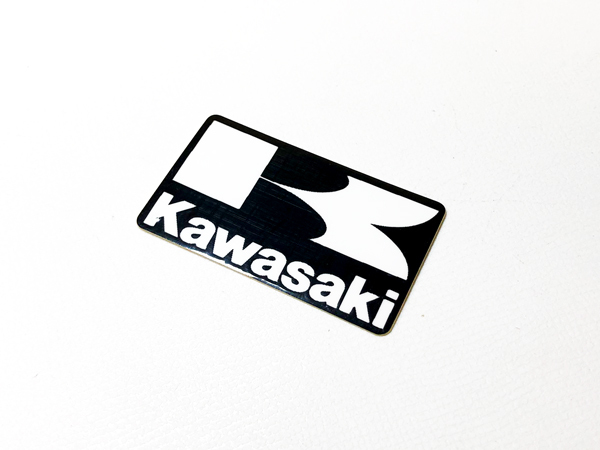 カワサキ 純正 ヘッドランプカバー Kマーク デカール ステッカー ブラックベース / 白文字の画像1