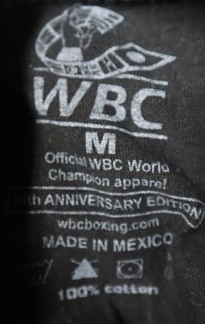 ST52ダブリュー‐ビー‐シーWBCアメリカ古着ボクシングTシャツ両面プリントTシャツ黒系TシャツMワールドチャンピオンTシャツWORLD CHAMPION_画像3