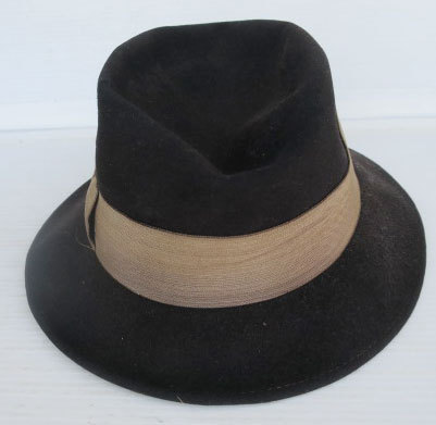UCA13ステットソンstetson古着ウールハット中折れ帽60'sビンテージ黒ロイヤルデラックスroya　deluxeソフト帽子オールドスタイル