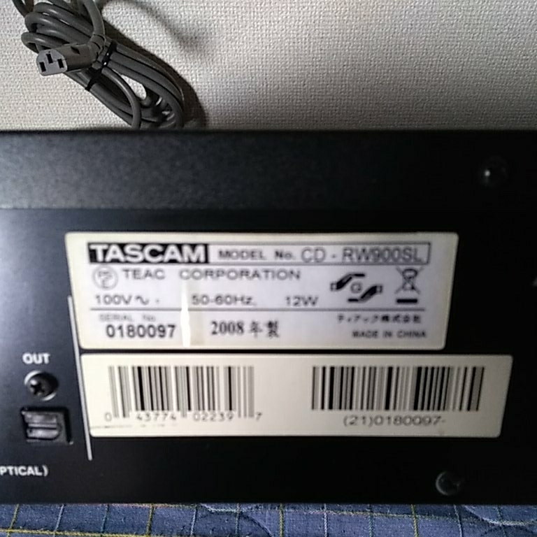 原文:o181127-005 TASCAM タスカム CD-RW900SL リモコン付き