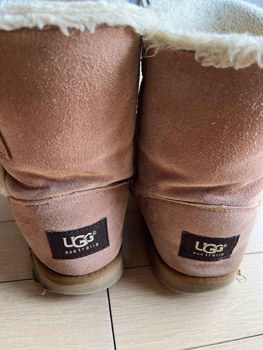 【値下げしました】アグ UGG ショートブーツ W8 ムートン サンド/ベージュ レディース 靴