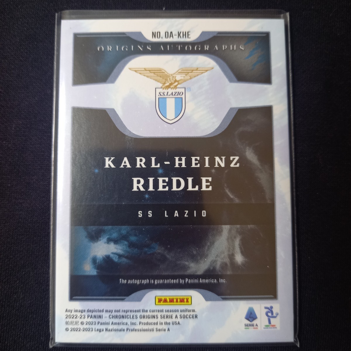 【299シリ】カール＝ハインツ・リードレ　Panini Chronicles soccer 2022-23 Karl-Heinz Riedle auto 直筆サイン　ドイツ代表　ラツィオ　_画像2