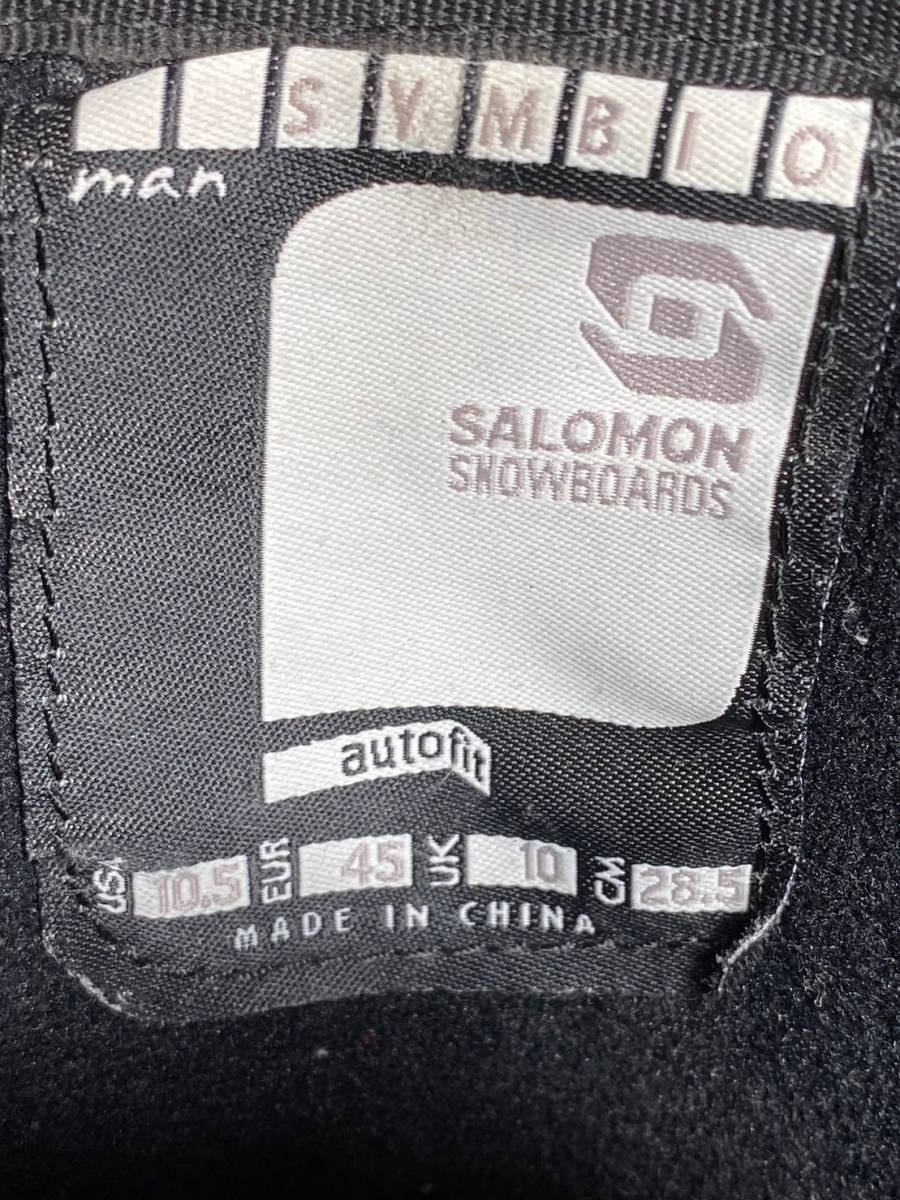 ◆SALOMON スノーボードブーツ 28.5cm 黒 ブラック autofit SYMBIO SPL SPEED POWERLACE_画像10