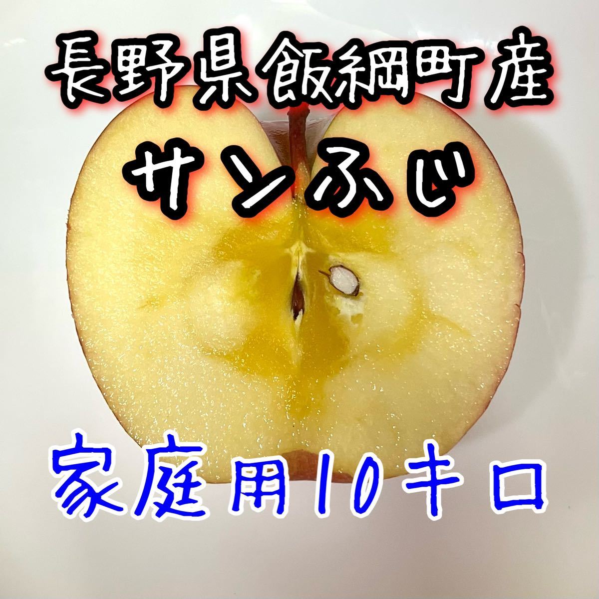 長野県産　サンふじりんご　家庭用10キロ_画像1