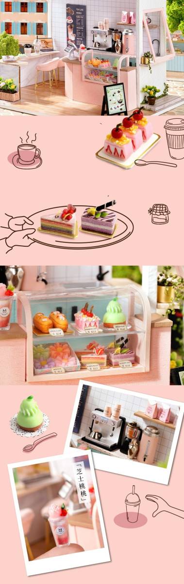 ★☆送料無料◇DIYドールハウス ミニチュア★手作りキットセット ミニチュア　SHOP SERIES 2種セット☆★_画像6