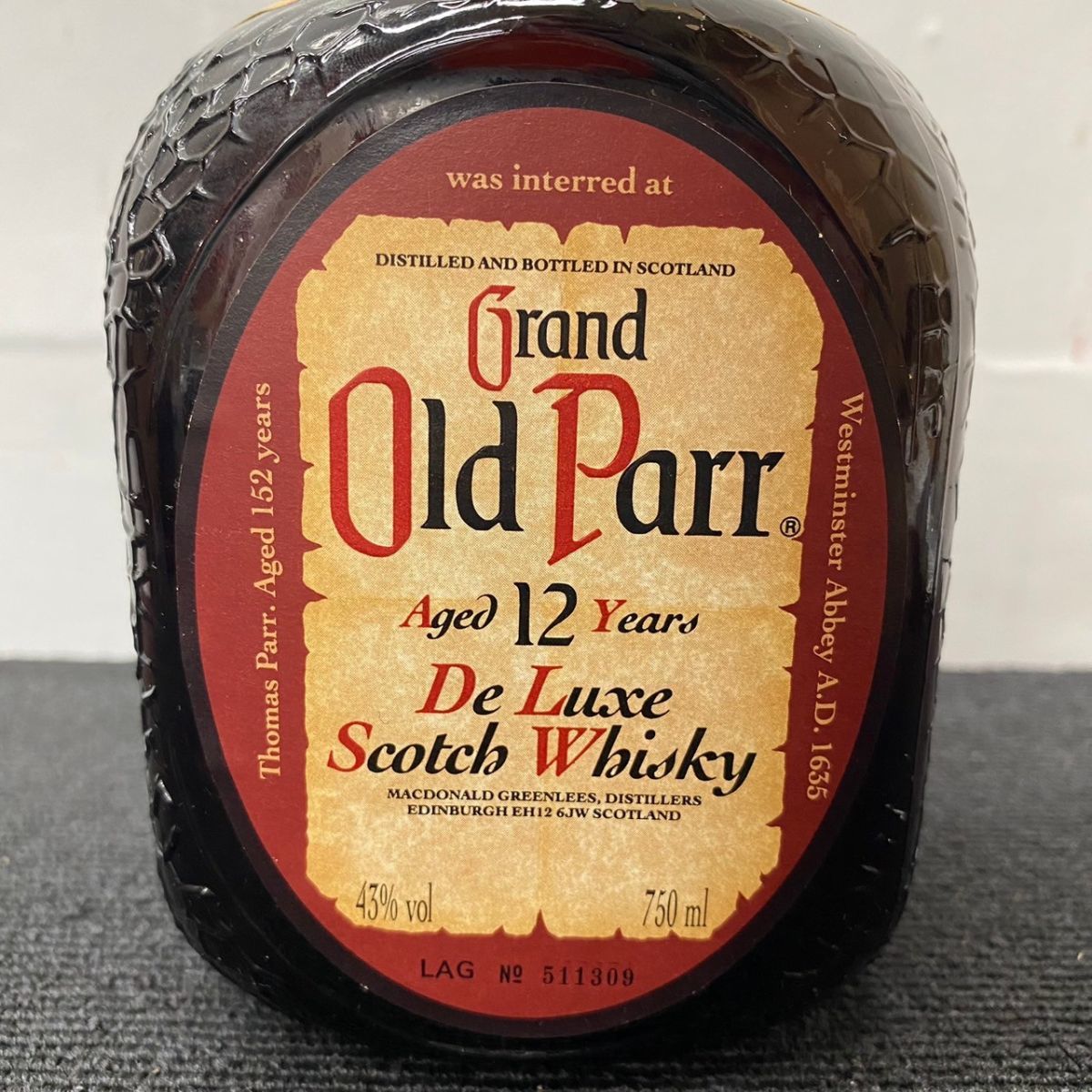 H541-C1-803 Grand Old Parr グランドオールドパー 12年 years/ウィスキー スコッチ/750ml 43% 約1221g 箱付/未開栓 ⑤_画像3