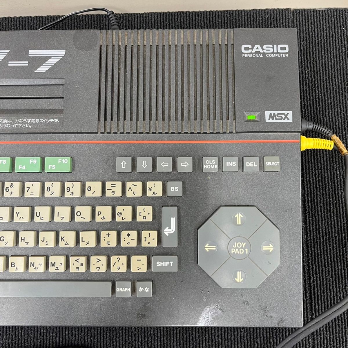 H227-D5-71 CASIO カシオ MSX パーソナルコンピュータ PV-7 BK ブラック ソフト6本/ケーブル付き 通電OK ③_画像5