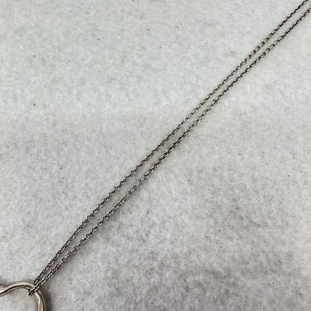 H666-D5-72★TIFFANY＆Co. ティファニー オープンハート ネックレス STERLING シルバー 925 アクセサリー 重量約8.64g/チェーン約47cm②_画像5