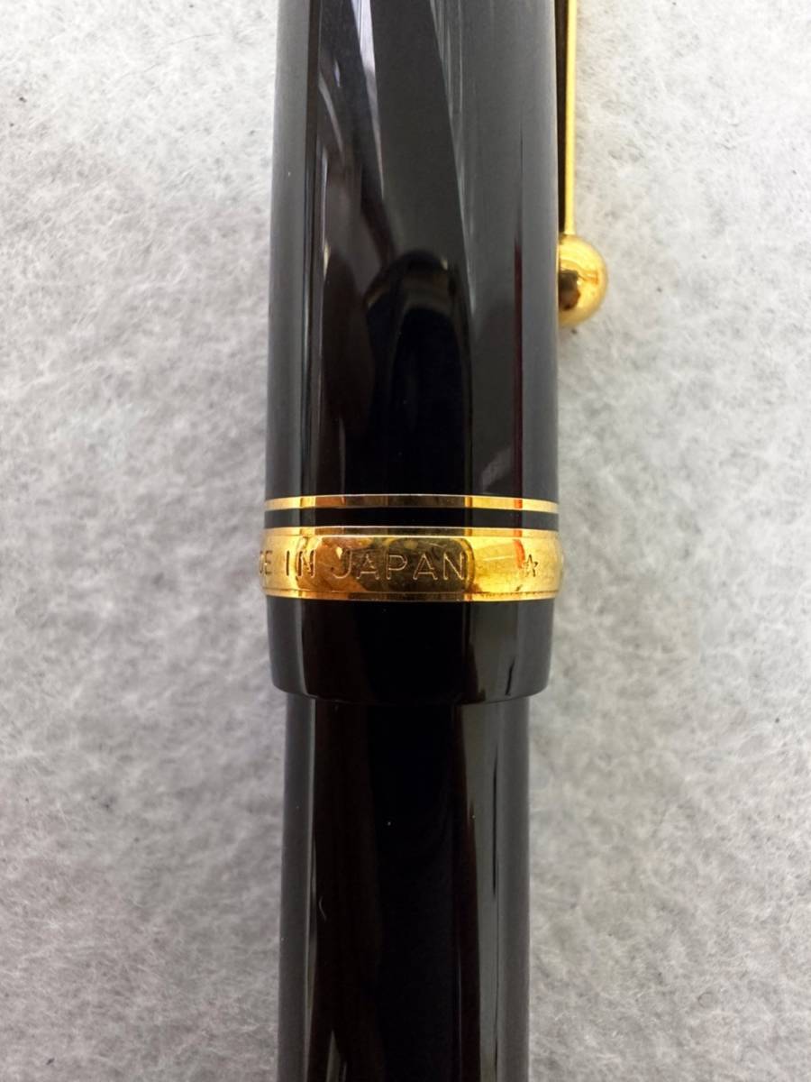 G632-D2-211 ★ PILOT パイロット 万年筆 ペン先 14K 585 刻印 ブラック×ゴールドカラー 日本製 文房具 筆記用具 ②_画像9