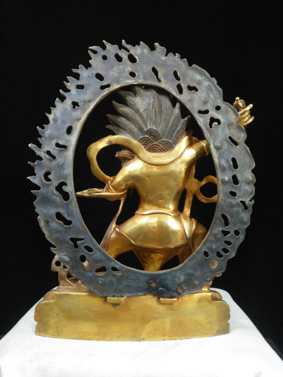 館蔵珍品 銅製 塗金 金剛手菩薩像』置物 賞物 貴重物品 収蔵品 館蔵珍品 銅製 塗金 金剛手菩薩像』置物 賞物 貴重物品 収蔵品