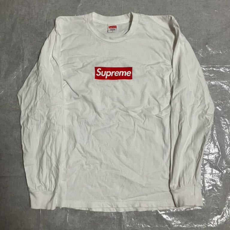 SUPREME 20AW Box Logo L/S Tee シュプリーム ボックスロゴ 長袖Tシャツ ロンT ホワイト _画像1