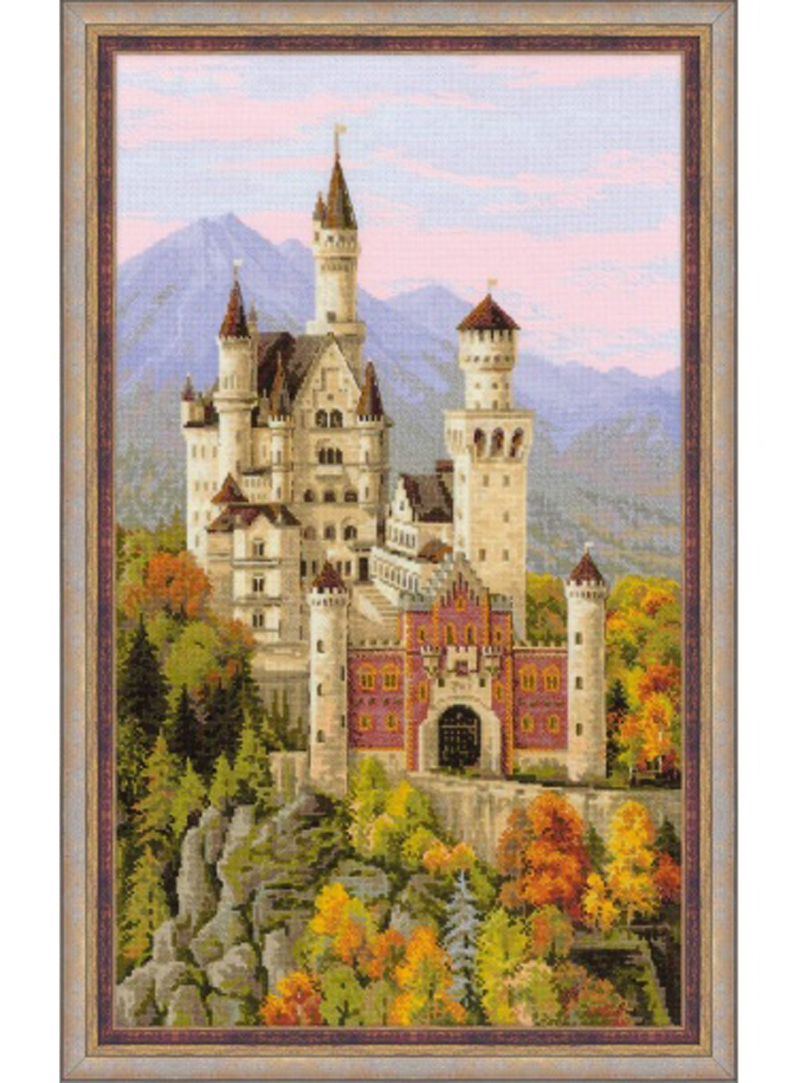 即決☆Riolis☆クロスステッチキット「Neuschwanstein Castle」☆ノイシュヴァンシュタイン城☆ロシア☆リオリス☆風景_画像1