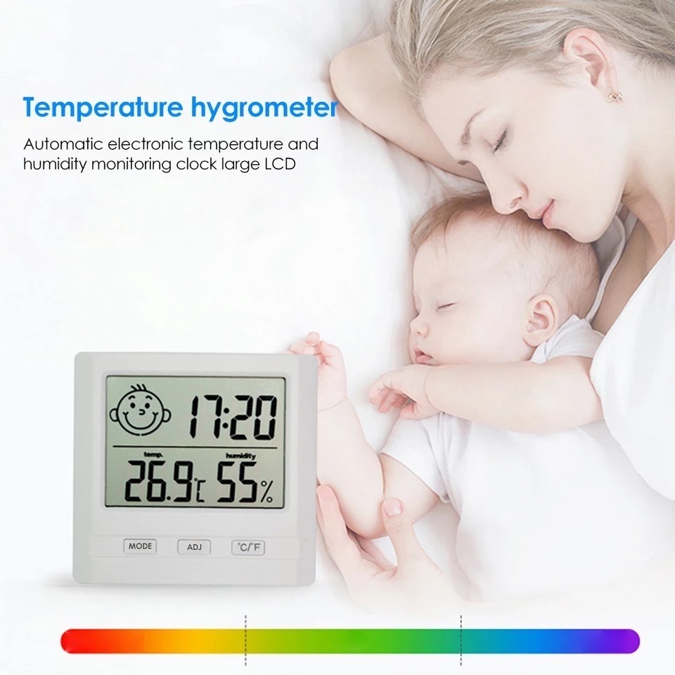 デジタル時計 置き時計 温湿計 健康管理 温度計 湿度計 壁掛け 2WAY 室温 温湿度計 デジタル置時計 卓上 コンパクト 軽量☆_画像5