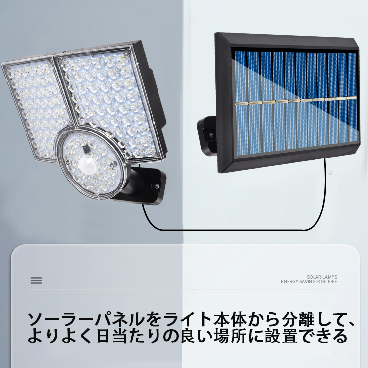 新型 爆光 LEDソーラーライト LEDセンサーライト 防水 　ポーチライト　IP65防水　屋外照明 LED作業灯　防犯ライト_画像5