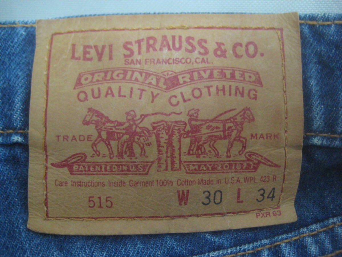 一点物!! Levi's リーバイス 515 デニムパンツ Gパン 希少 MADE IN USA サイズ W30L34_画像5