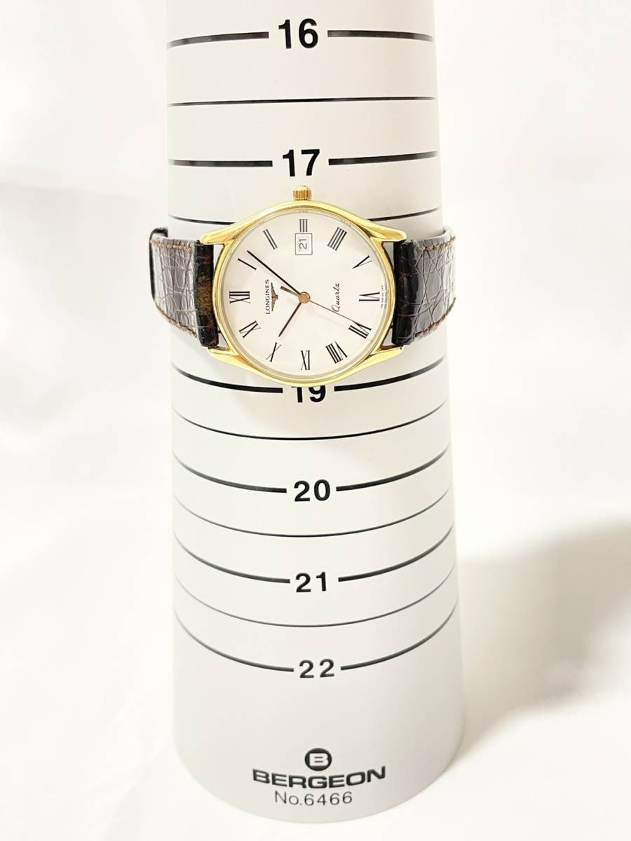 【AS 18966】1円スタート LONGINES ロンジン グランドクラシック 7431 時計 クオーツ 不動品 白文字盤 経年劣化 ケース付 ジャンク 現状品_画像7