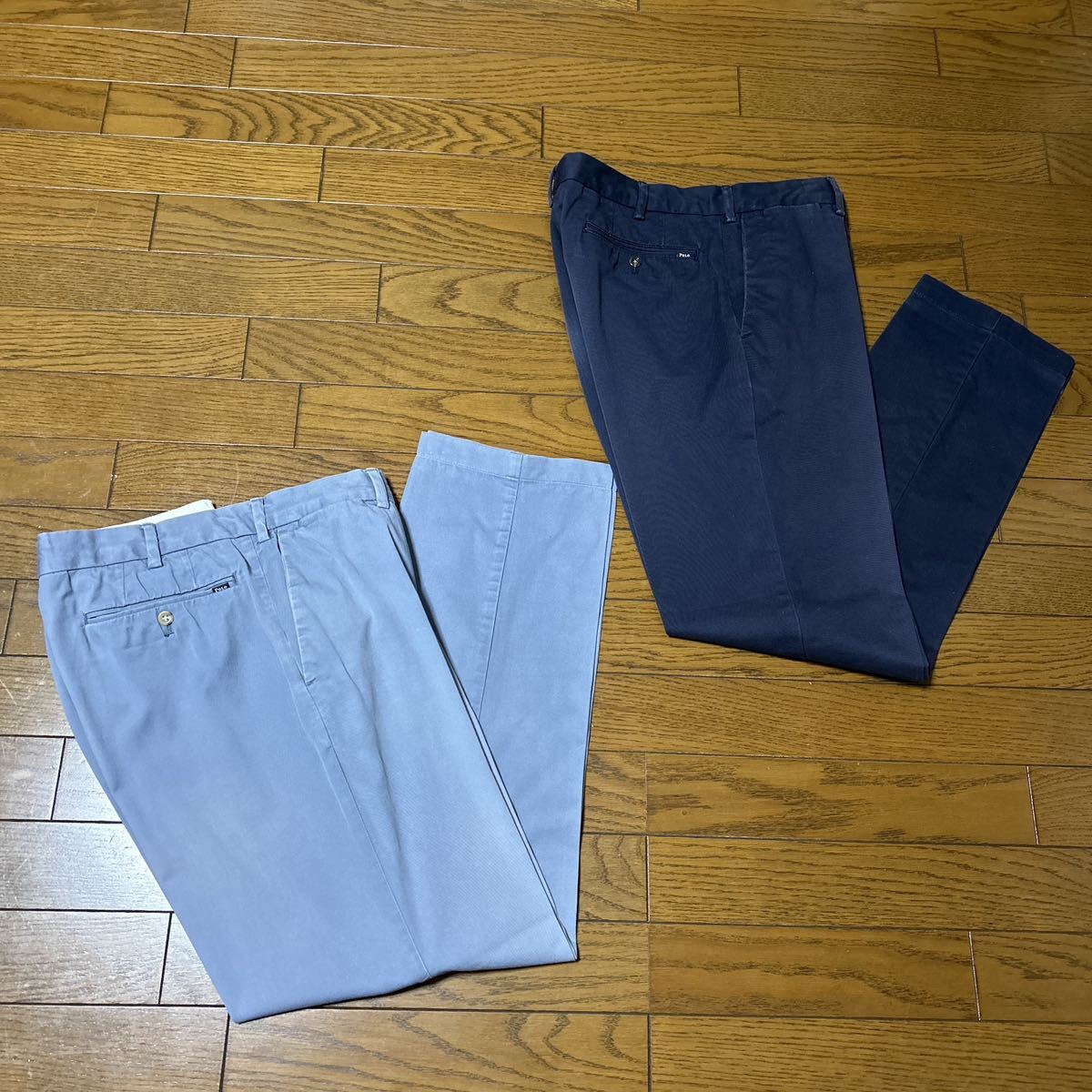 国内正規Polo by Ralph Laurenポロラルフローレン32/32175/82Aスラックス2本セットストレッチ素材パンツ★カジュアルRRLRL_画像1