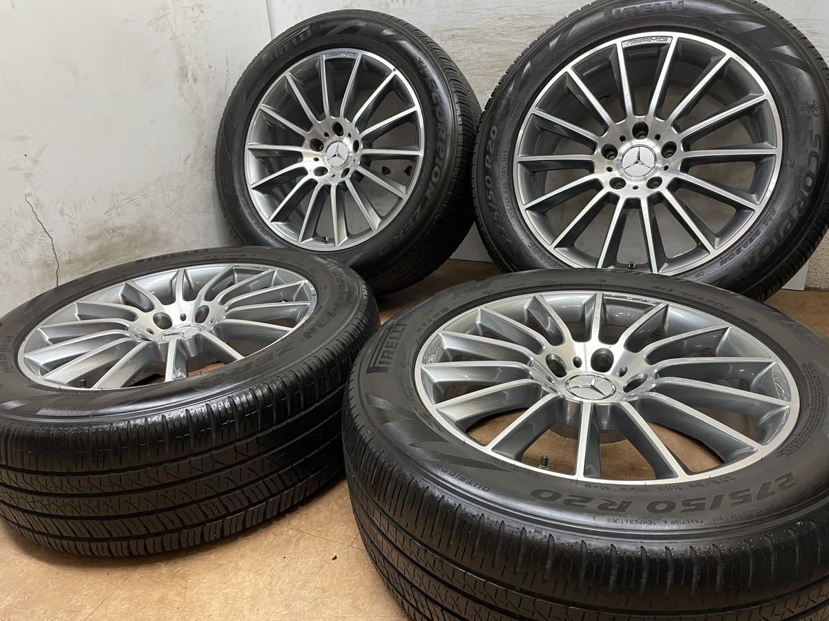 美品！ベンツ AMG Gクラス W463 G400d 純正 20インチ 8.5J +32 PCD130 5H ピレリ 275/50R20 ゲレンデ G55 G63 G65 G320 G350 G500 G550 4本_画像1