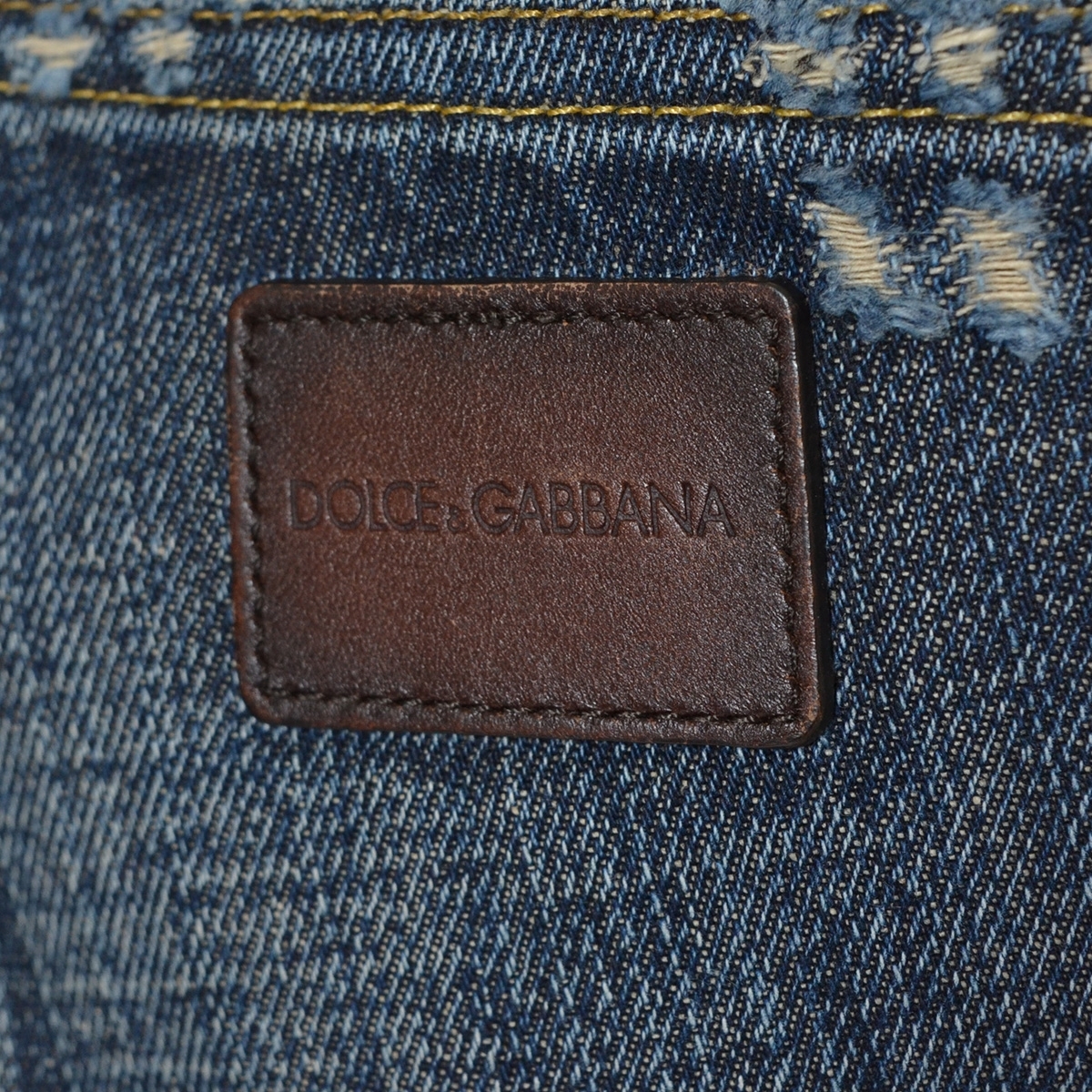 ●490730 DOLCE&GABBANA ドルチェ&ガッバーナ ドルガバ ●加工デニムパンツ ダメージ加工 ジーンズ G644LD/GBQ05 46 メンズ イタリア製_画像3