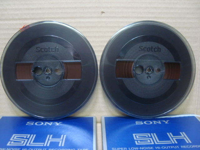 SONY ソニー SLH 元箱付き★Scotch スコッチ★オープンリール テープ 4本まとめて 7号★マニア　長期保管　整理処分品⑪_リール4本 全てスScotchです
