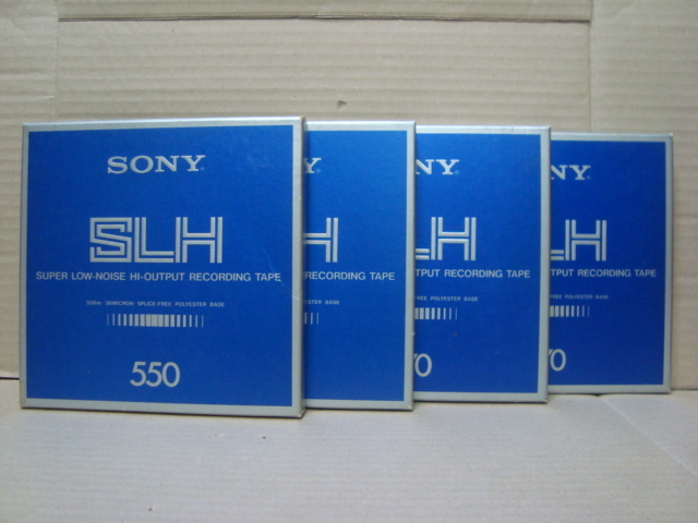 maxell 3本　TDK 1本★SONY・SLH オープンリール テープ★4本まとめて⑬録音済み？テープ★SONY・SLH 元箱　マニア 整理 処分品_画像1