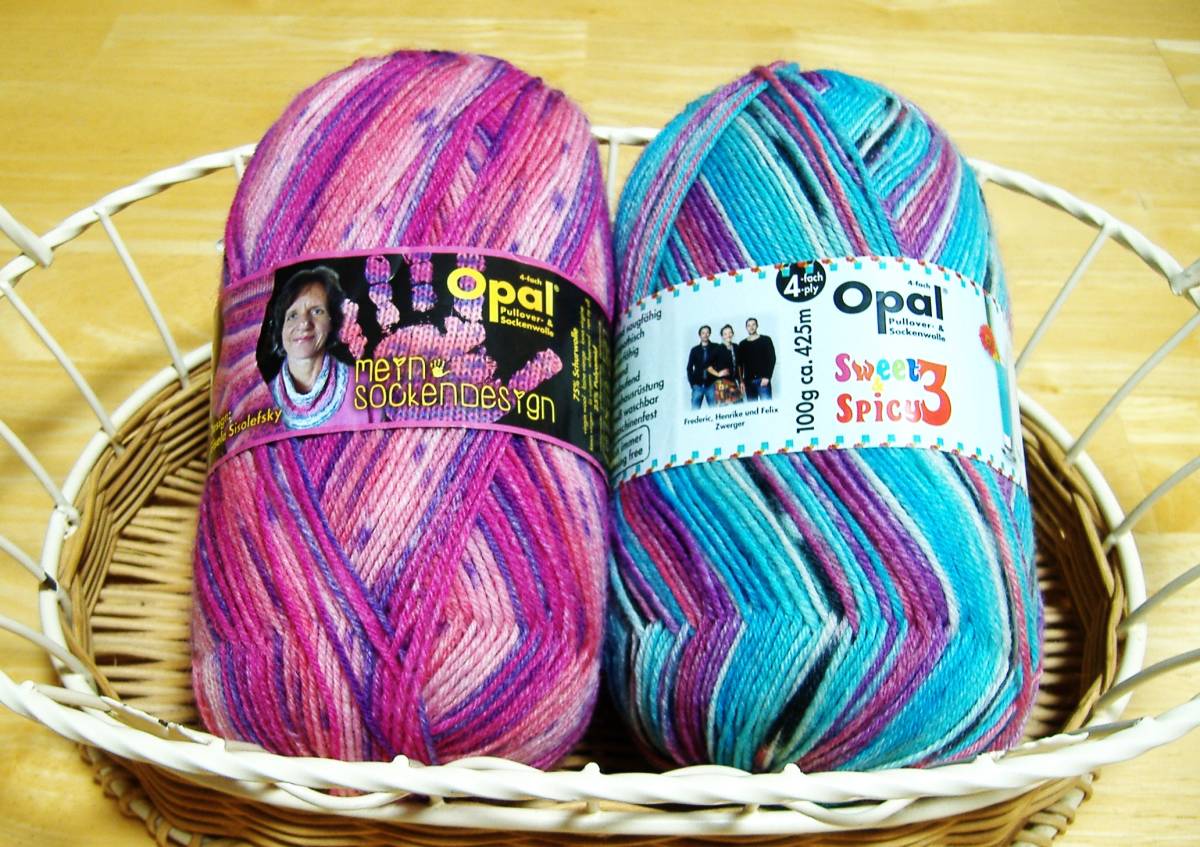 I＊ソックヤーン＊【opal (オパール) My Sock Design・Sweet&Spicy3】】2玉組_画像1