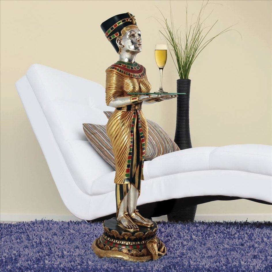 本物の エスニックカフェ リビング バー ホーム 古代エジプト女王の忠実な従者の彫像 パブ 輸入品 プレゼント 贈り物 エスニック