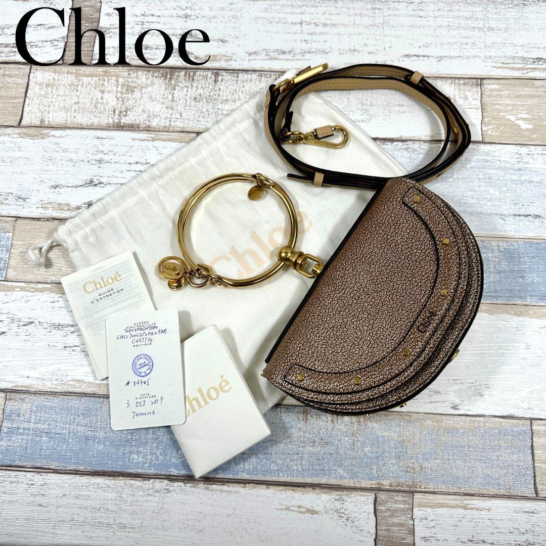 Chloe　クロエ　希少カラー　ナイル　ミノディエール　ハンドバッグ　ハーフムーン　スモールブレスレット　ショルダーバッグ　2wayバッグ