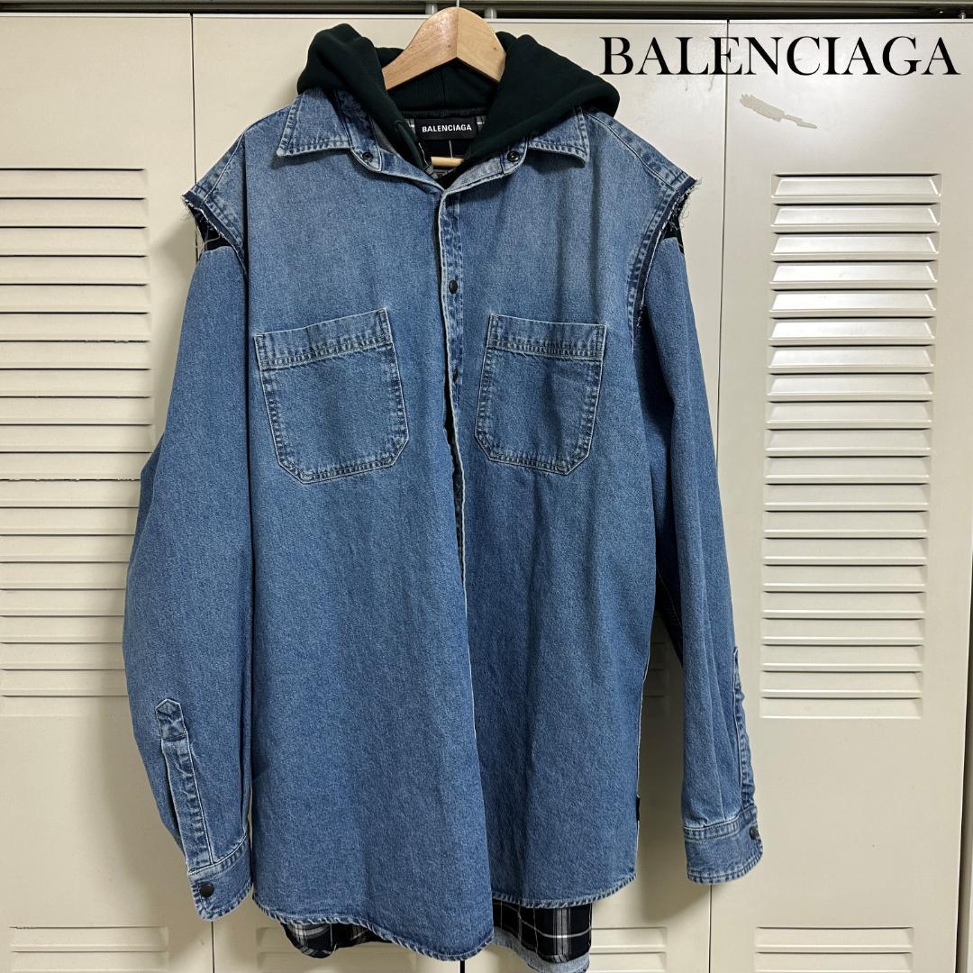 BALENCIAGA バレンシアガ パーカー デニムベスト セットアップ サイズ