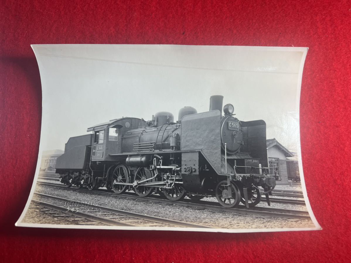 【T002】古い　鉄道　写真　西尾克三郎 『C56形蒸気機関車』 C565 昭和初期　戦前　芸術写真 _画像1