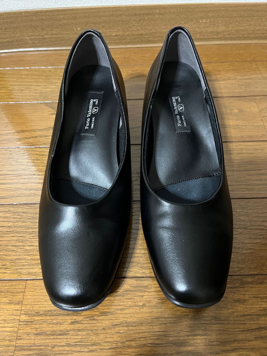 Furio Valentino パンプス　黒23.5cm ４Ｅ幅広　