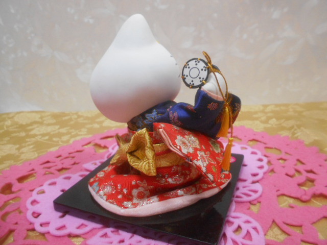 80　サンリオ】ハローキティ／和服人形置物　陶器製人形　日本人形♪　_画像7