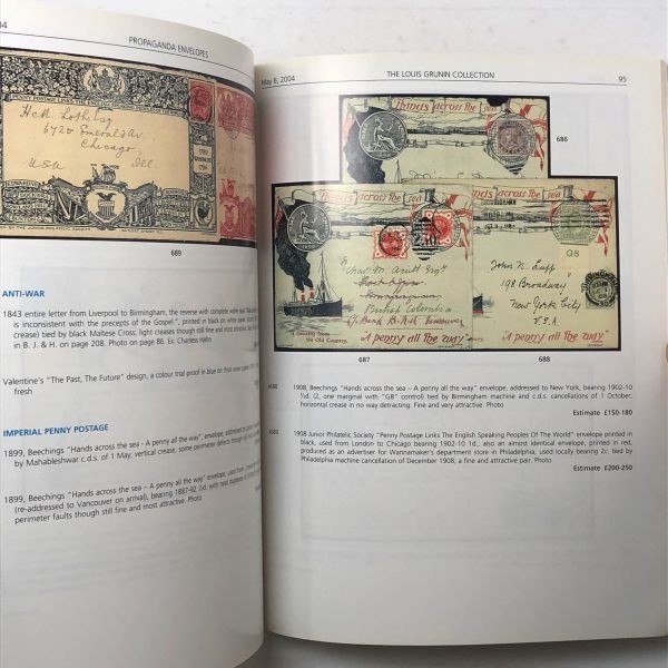 [ catalog ] England envelope illustration attaching auction catalog map version 170 point super Full color publication!CARICATURES & ILLUSTRATED ENVELOPES 2.J1y