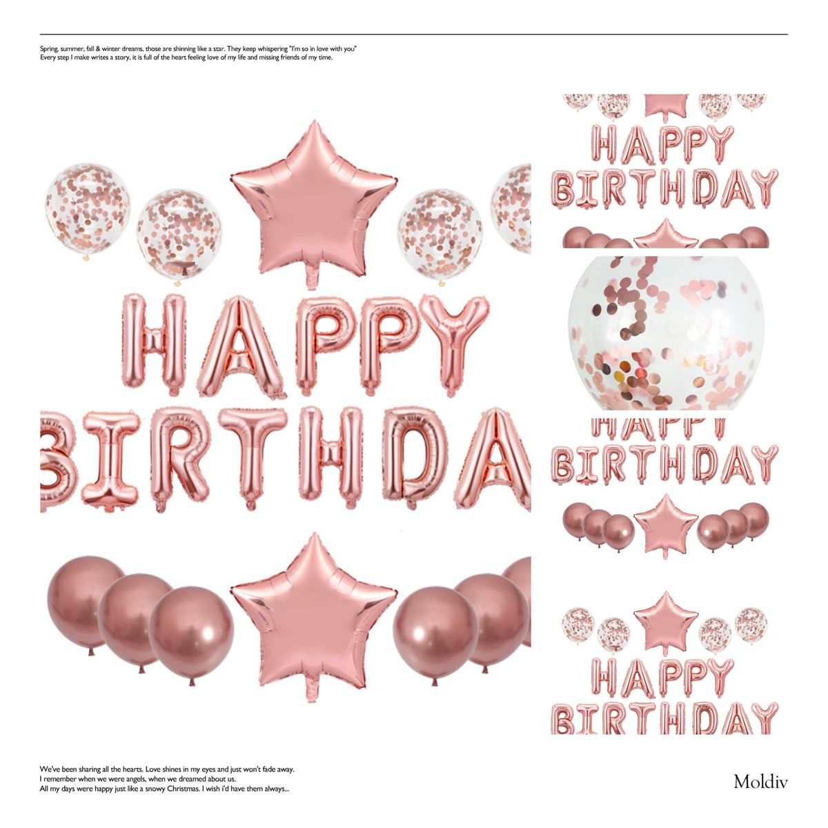 【ピンク色】Happy Birthday バルーンセット　誕生日風船　バースデー