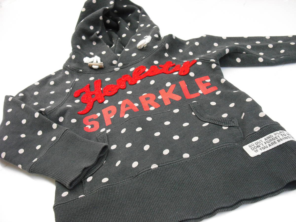 [ translation equipped ] JUNK STDRE long sleeve Parker polka dot girl size 100 100cm