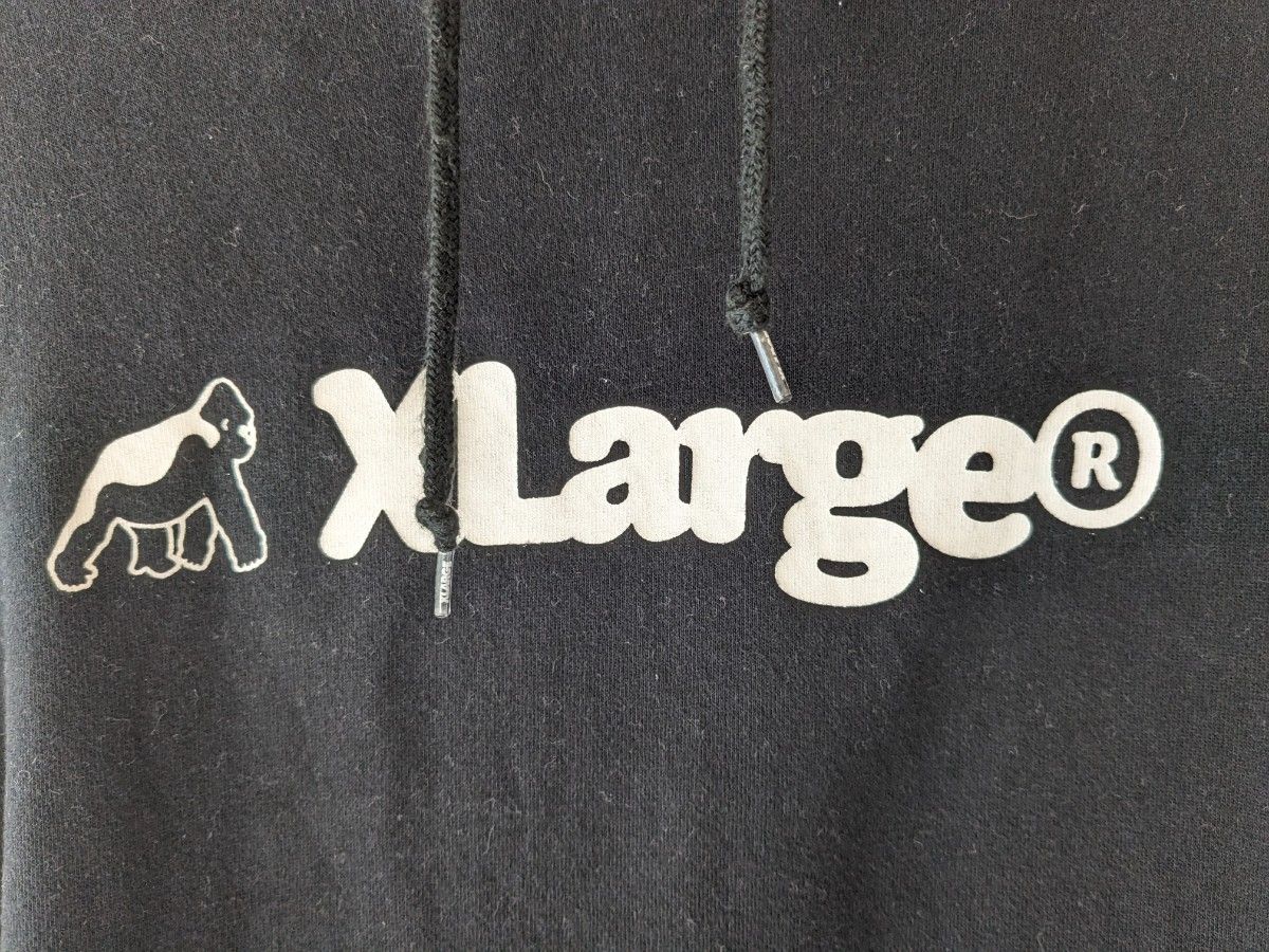 最終値下　Xlarge　エックスラージ　パーカー　フーディ　ブラック　黒　長袖　ロゴ