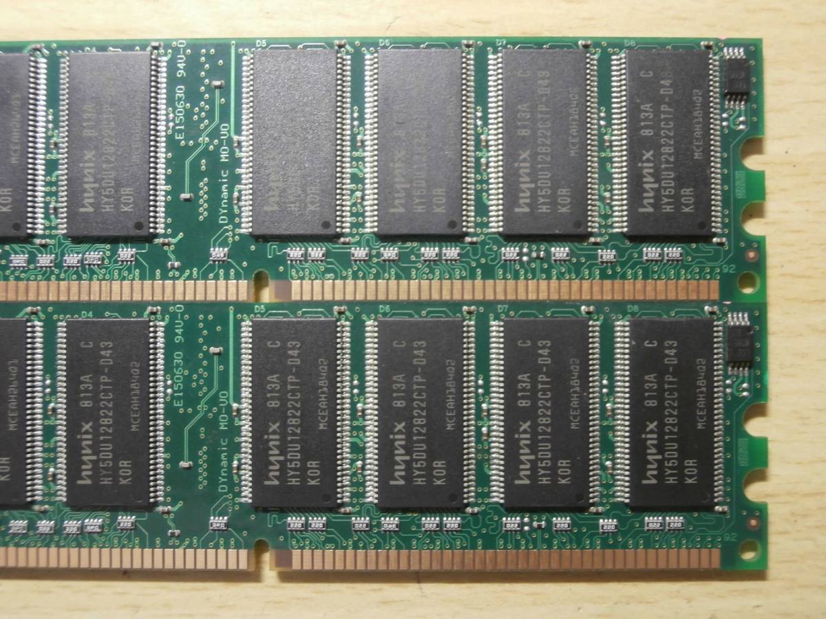 DDR 333 PC2700 184Pin 1GB×2枚セット hynixチップ デスクトップ用メモリ_画像4