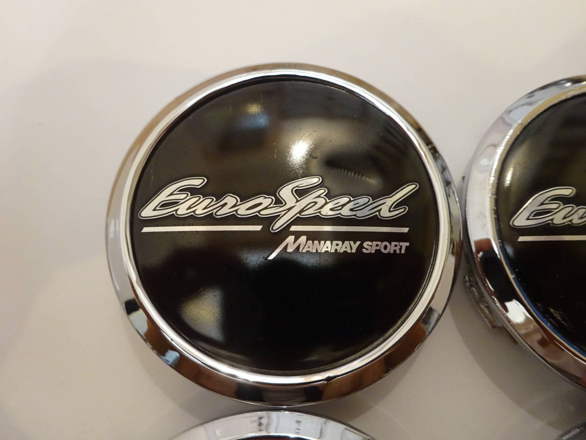 MANARAY SPORT EuroSpeed ホイール センターキャップ 4個 黒 59.5mm S126 マナレイスポーツ ユーロスピード ブラック_画像4