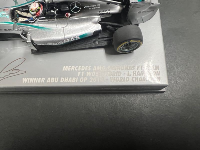 ミニチャンプス 410140444 1/43 メルセデス AMG ペトロナス F1 チーム W05 L.ハミルトン アブダビ ワールドチャンピオン 2014 _画像7