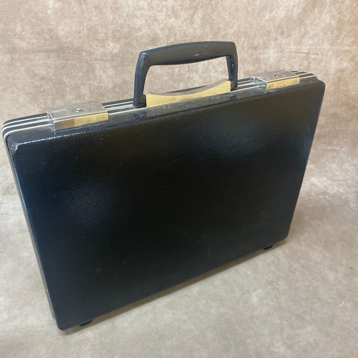 レトロ ACE アタッシュケース ブラック 黒 ビジネスバッグ エース 書類バッグ ブリーフケース かばん 鞄 約28×39cm_画像1