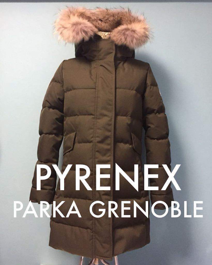 PYRENEX PARKA GRENOBLE SAUGE 36(JPN) 34(FRA) ピレネックス ダウン ロング セージ